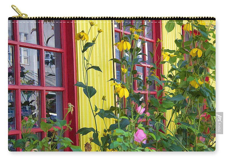 Window Zip Pouch featuring the photograph Summer Windows by Kathy Bassett