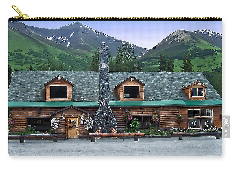 Alaska Zip Pouch featuring the photograph Summit Lake Lodge Alaska by Aimee L Maher ALM GALLERY