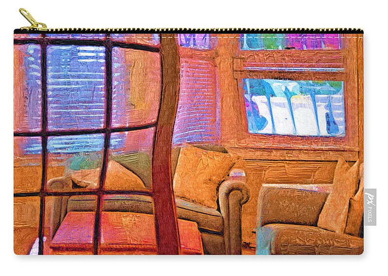 Abstract Zip Pouch featuring the digital art Sun Porch by Kirt Tisdale