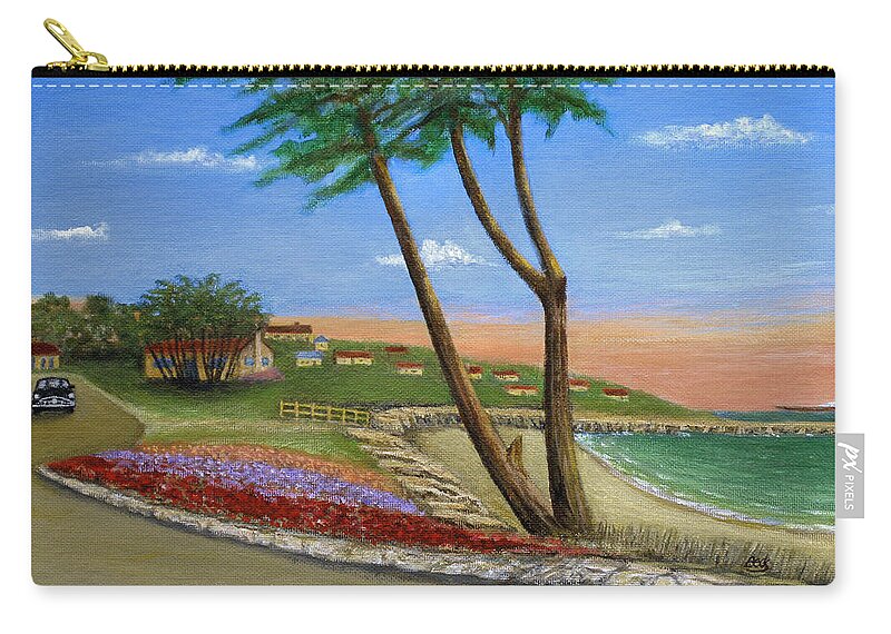 California Zip Pouch featuring the painting Sunday Drive by Gordon Beck