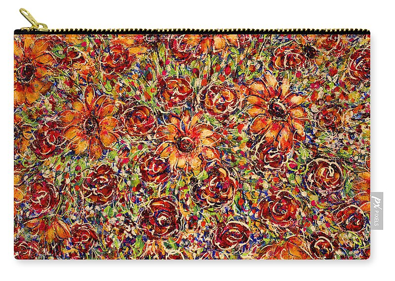 Sunflowers Zip Pouch featuring the painting Sunflowers by Natalie Holland