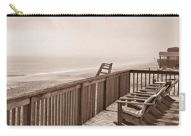 Sunrise Zip Pouch featuring the photograph Sunrise at the Beach by Georgette Grossman