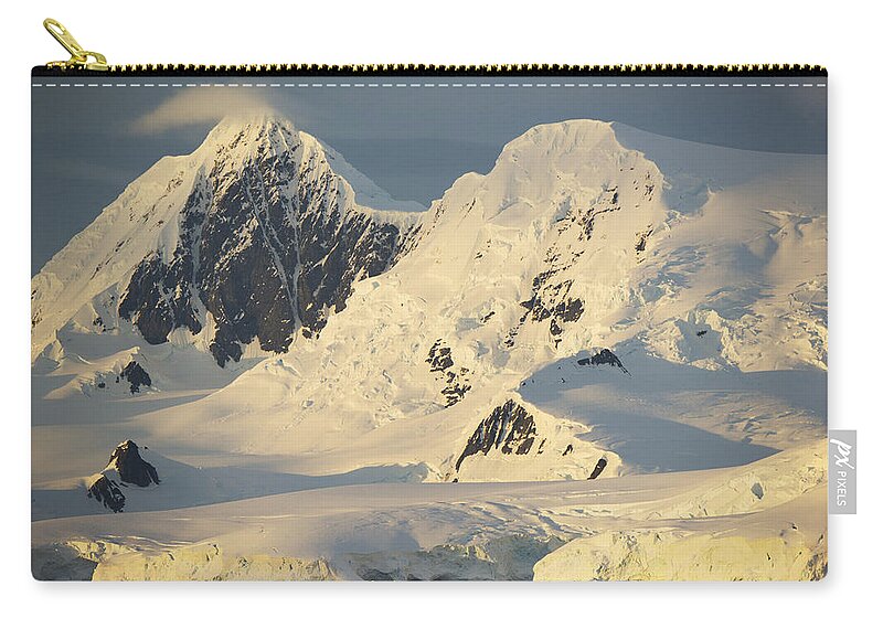534748 Zip Pouch featuring the photograph Sunrise Brabant Island Antarctic by Kevin Schafer