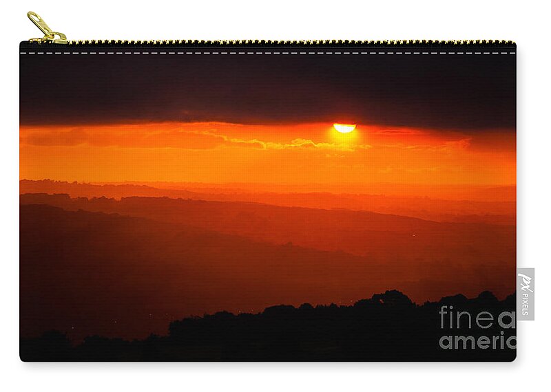 Airedale Zip Pouch featuring the photograph Sunrise in Ilkley by Mariusz Talarek