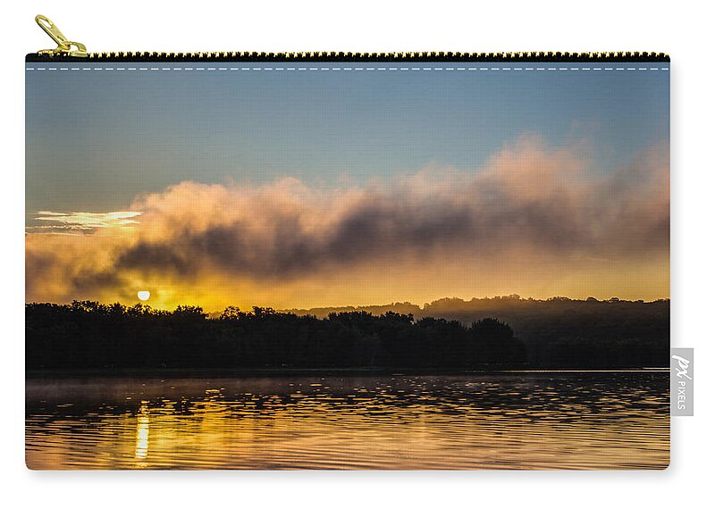 Sunrise Carry-all Pouch featuring the photograph Sunrise on the St. Croix by Adam Mateo Fierro
