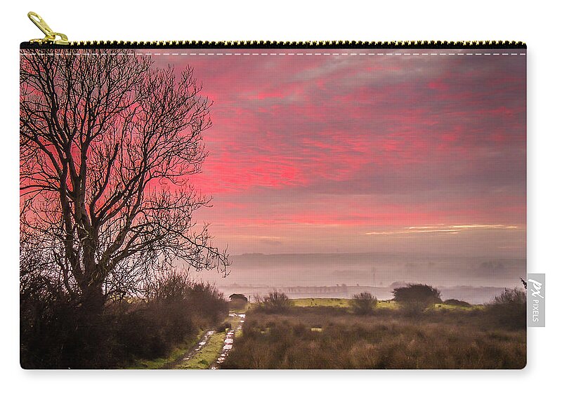 Ireland Carry-all Pouch featuring the photograph Sunrise over Decomade Pasture in County Clare by James Truett