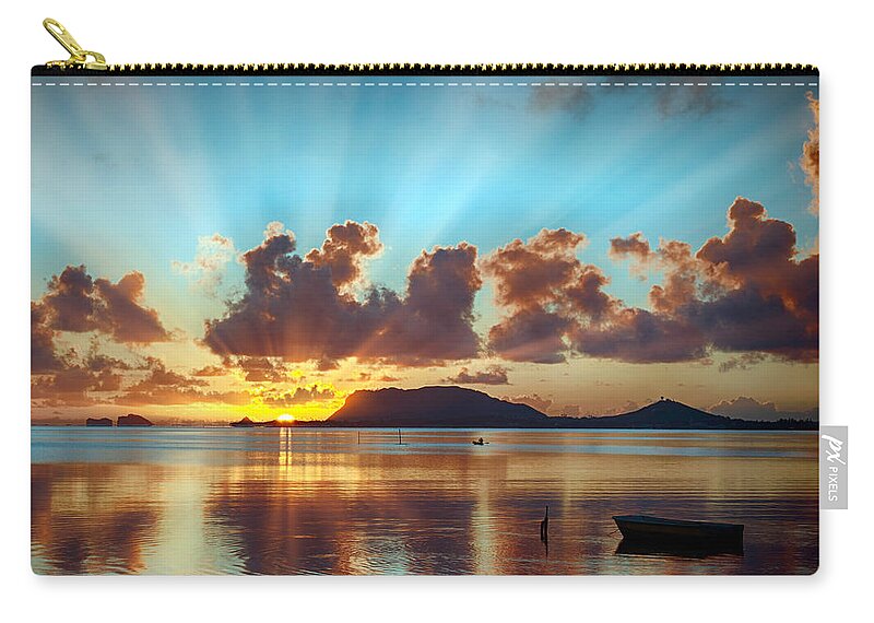 Hawaii Zip Pouch featuring the photograph Sunrise over Marine Corps Base Hawaii by Dan McManus