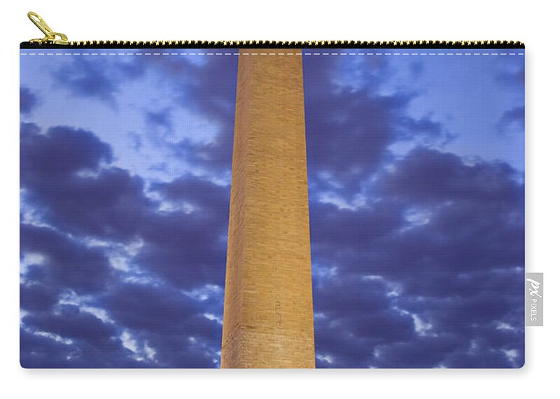 Washington Monument Zip Pouch featuring the photograph Sunrise over Washington Monument by Brian Jannsen