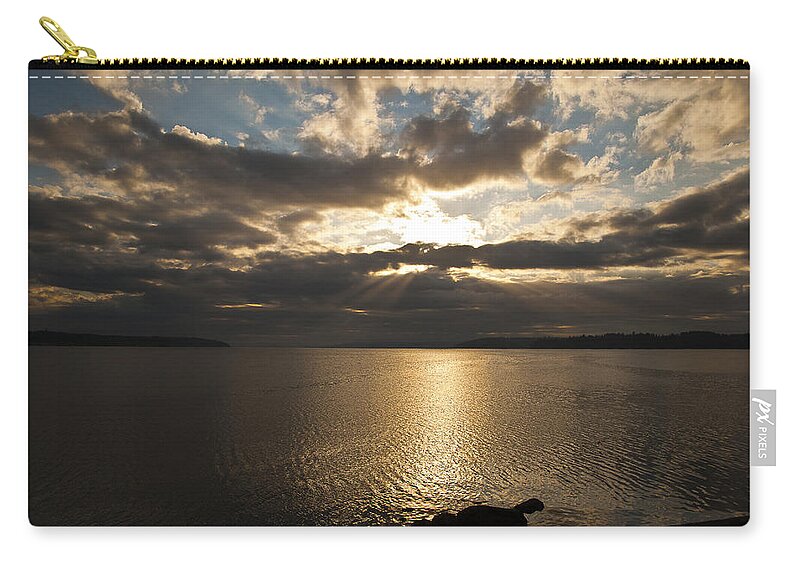 Sunrise Zip Pouch featuring the photograph Sunrise by Ron Roberts