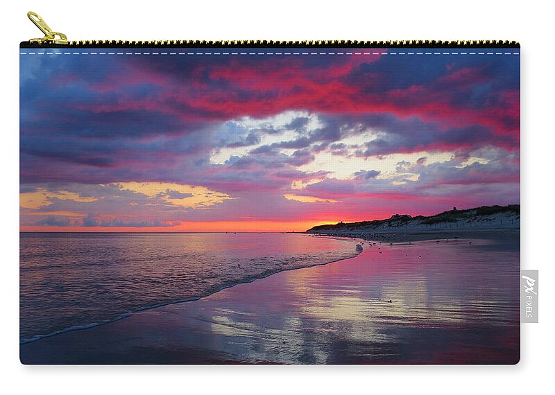 Cape Cod Zip Pouch featuring the photograph Sunrise Sizzle by Dianne Cowen Cape Cod Photography