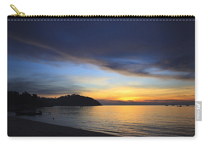 Ko Lipe Zip Pouch featuring the photograph Sunset at Thailand by Vanessa D -