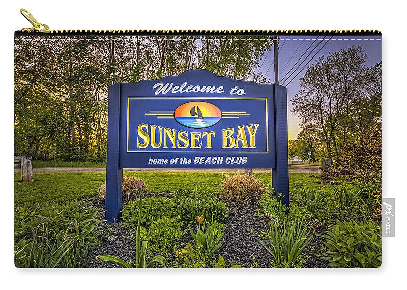 Sunset Bay Zip Pouch featuring the photograph Sunset Bay by John Angelo Lattanzio