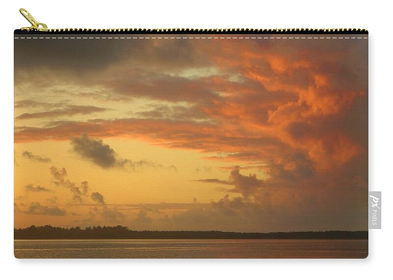 Sunset Carry-all Pouch featuring the photograph Sunset Before Funnel Cloud by Gallery Of Hope 