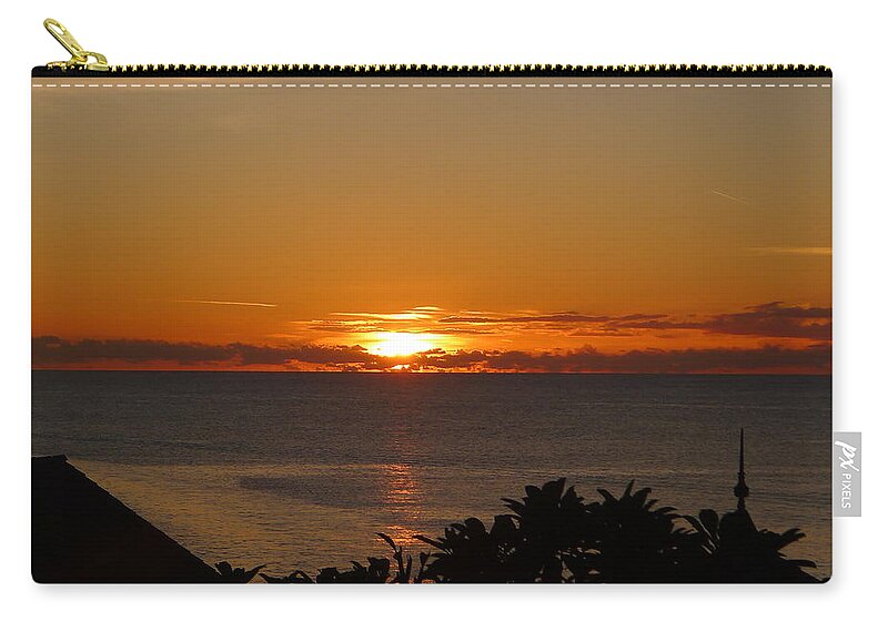  Zip Pouch featuring the photograph Sunset from Terrace - St. Lucia 2 by Nora Boghossian