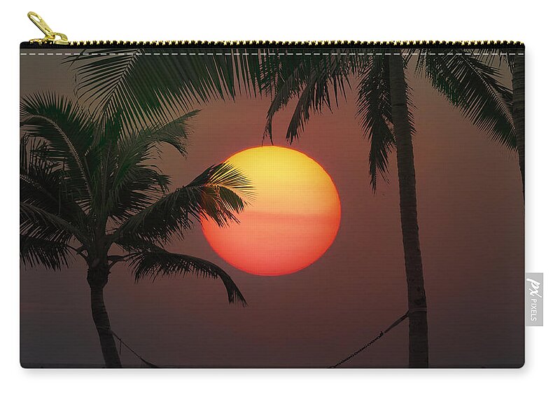 Sunset Zip Pouch featuring the photograph Sunset in the Keys by Bill Cannon