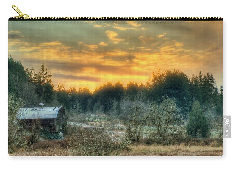 Sunset Zip Pouch featuring the photograph Sunset in the Valley by Jeff Cook