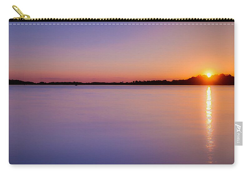 Sunset Zip Pouch featuring the photograph Sunset on White Bear Lake by Adam Mateo Fierro