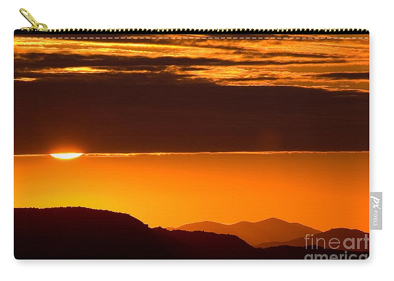 Sunset Zip Pouch featuring the photograph Sunset Over The Wichita Mountains by Gregory G. Dimijian, M.D.