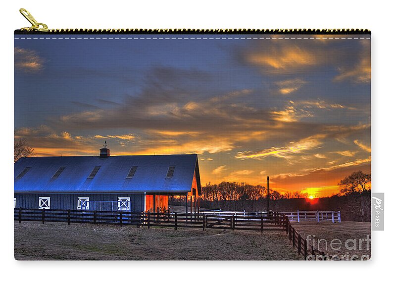 Reid Callaway Sunset Zip Pouch featuring the photograph Sunset Reflections by Reid Callaway