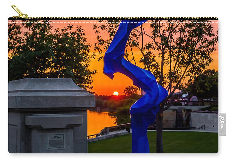 Sunset Carry-all Pouch featuring the photograph Sunset Sculpture by Ron Pate