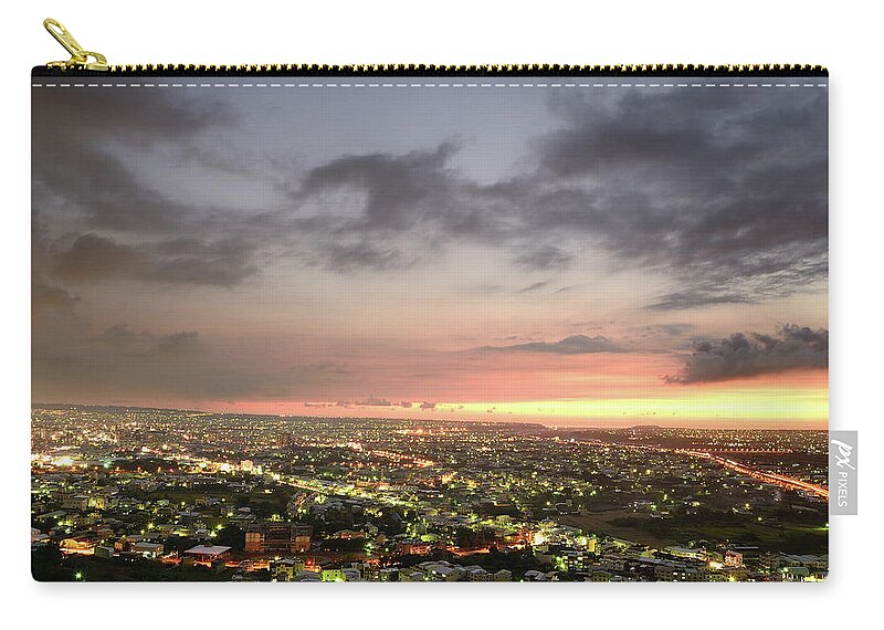 Tranquility Zip Pouch featuring the photograph Sunset Shot In Taichung City by Ming-chung's Photo