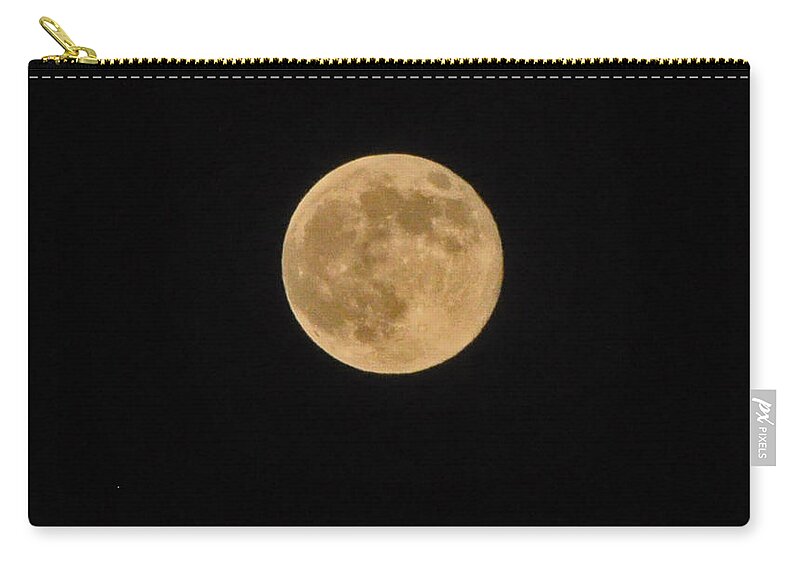 Moon Zip Pouch featuring the photograph Super Moon 8 10 14 by Jay Milo