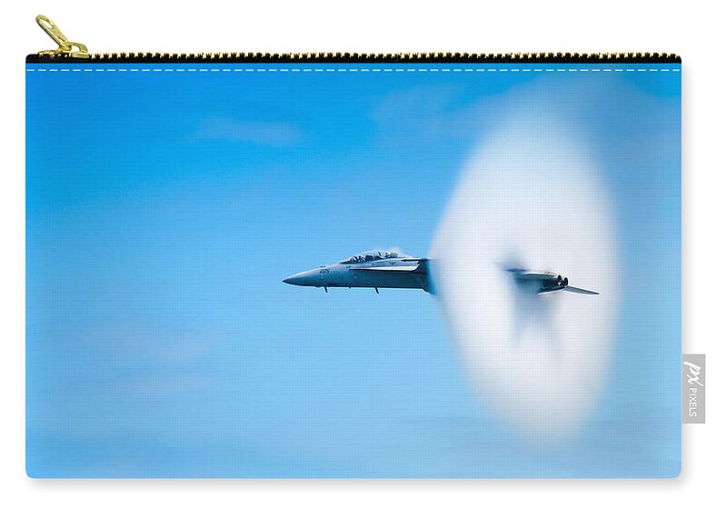 F18 Zip Pouch featuring the photograph Super Sonic by Sebastian Musial