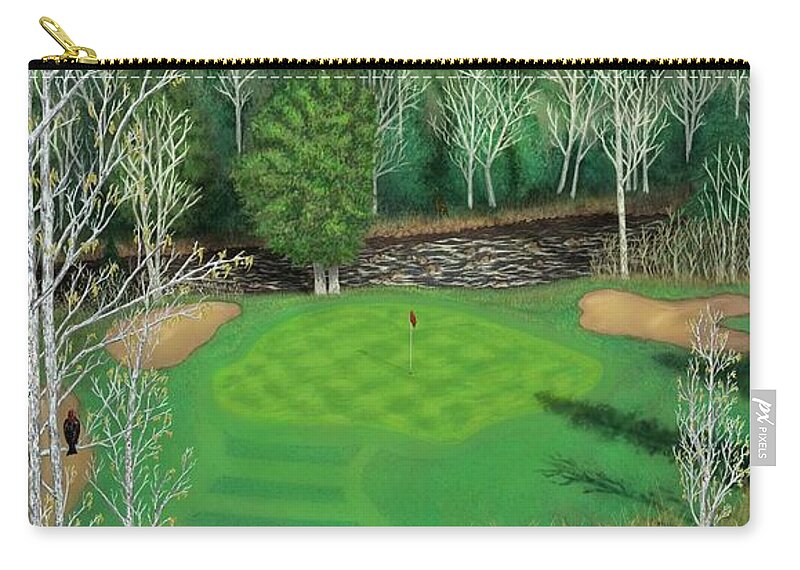 Galaxy Note Carry-all Pouch featuring the digital art Superior National Golf Canyon 8 by Troy Stapek