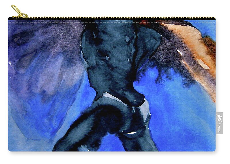 Ballet Zip Pouch featuring the painting Support by Beverley Harper Tinsley