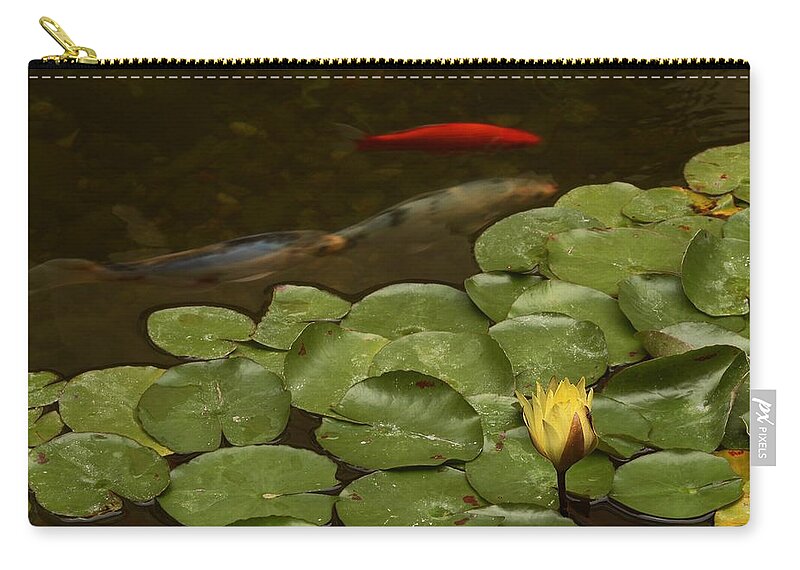 Local Zip Pouch featuring the photograph Surface Tension by Michael Gordon