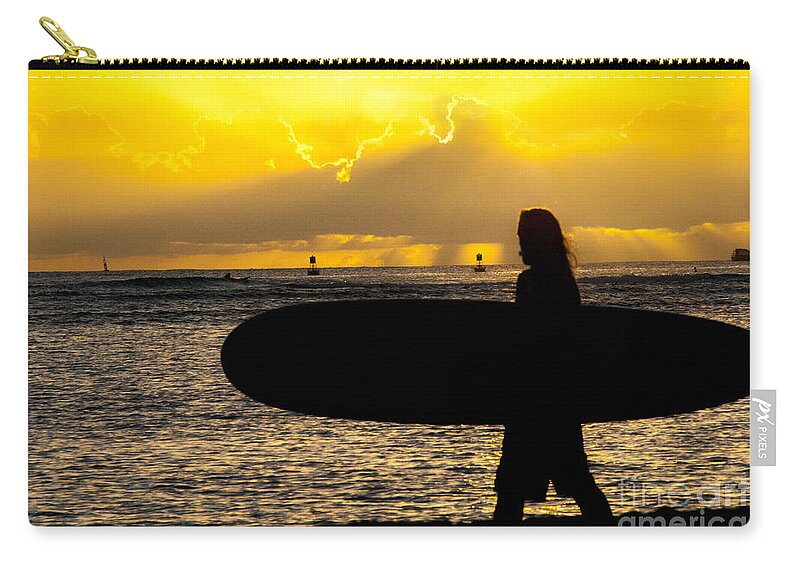 America Zip Pouch featuring the photograph Surfer Dude by Juli Scalzi