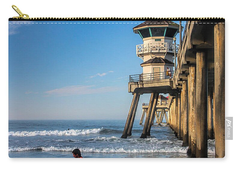 Water Zip Pouch featuring the photograph Surf's up by Tammy Espino