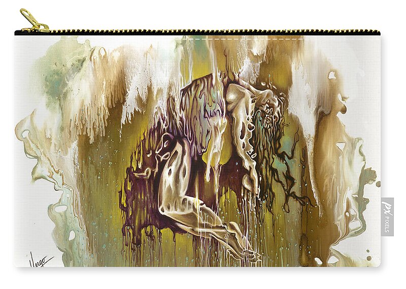Surrender Zip Pouch featuring the painting Surrender by Karina Llergo