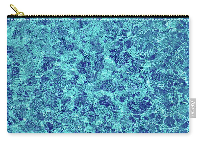 Swimming Pool Zip Pouch featuring the photograph Swimming Pool Water Pattern, Cancun by Dallas Stribley