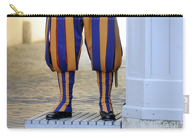 People Zip Pouch featuring the photograph Swiss Guards. Vatican by Bernard Jaubert
