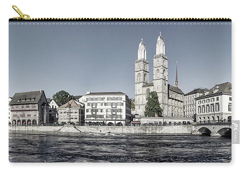 Water's Edge Zip Pouch featuring the photograph Switzerland, Zurich, View Of by Westend61