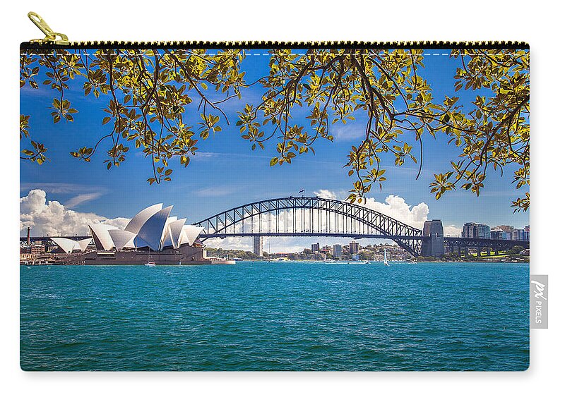 Sydney Zip Pouch featuring the photograph Sydney Harbour Skyline 2 by Az Jackson