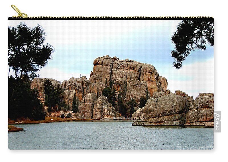 Black Hills Zip Pouch featuring the photograph Sylvan Lake by Linda Cox