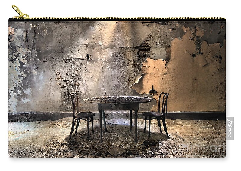 Borscht Belt Zip Pouch featuring the photograph Table 4 Two by Rick Kuperberg Sr