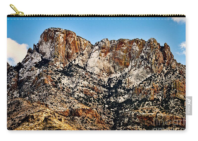Arizona Zip Pouch featuring the photograph Table Mountain In Winter 42 by Mark Myhaver