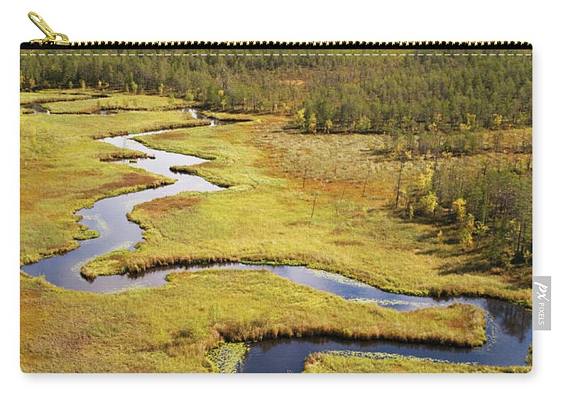 Cedar Tree Zip Pouch featuring the photograph Taiga. Western Siberia by Pro-syanov