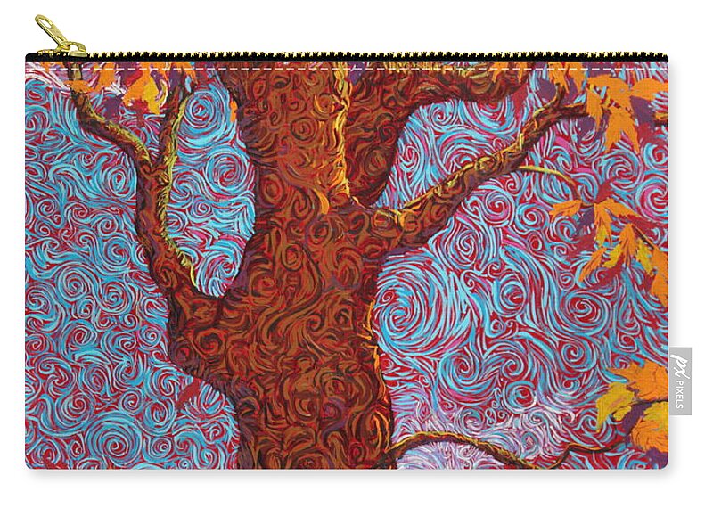 Squigglism Zip Pouch featuring the painting Taking The Light by Stefan Duncan