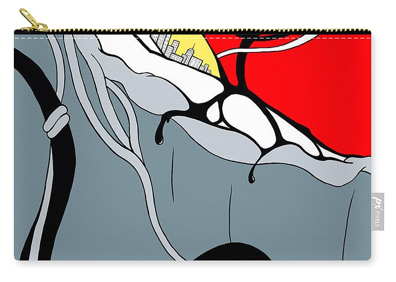 Blood Zip Pouch featuring the digital art Tangled by Craig Tilley