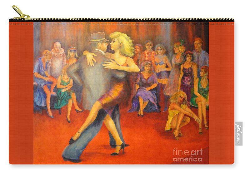 Dancer Zip Pouch featuring the painting Tango by Dagmar Helbig