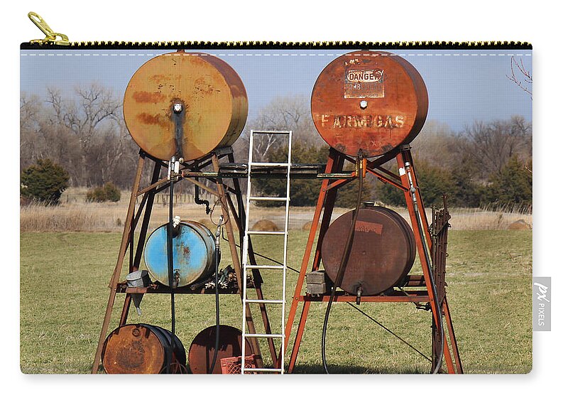 Gas Tank Zip Pouch featuring the photograph Tanks for the Memories by Sylvia Thornton