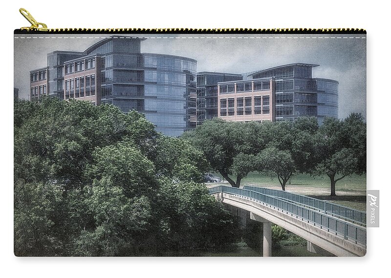 Joan Carroll Zip Pouch featuring the photograph Tarrant County College by Joan Carroll