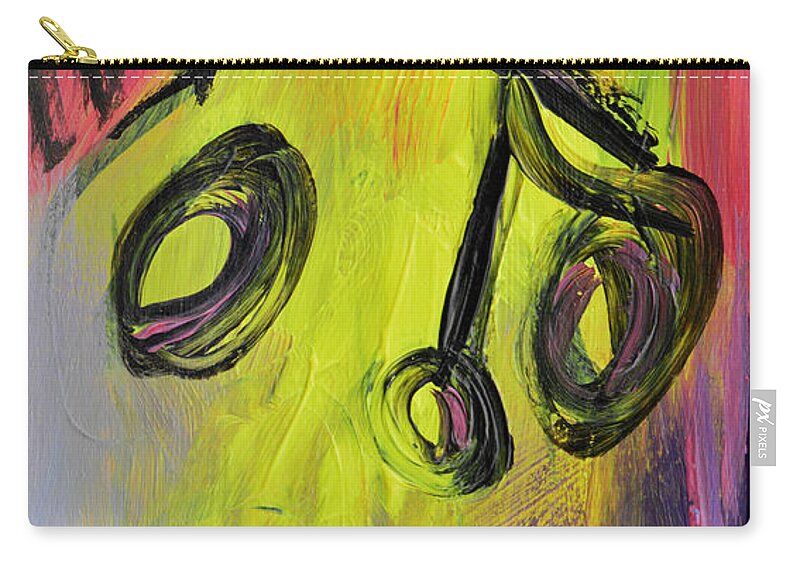 Taurus Zip Pouch featuring the painting Taurus by Donna Blackhall