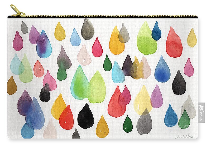 Rainbow Carry-all Pouch featuring the painting Tears Of An Artist by Linda Woods