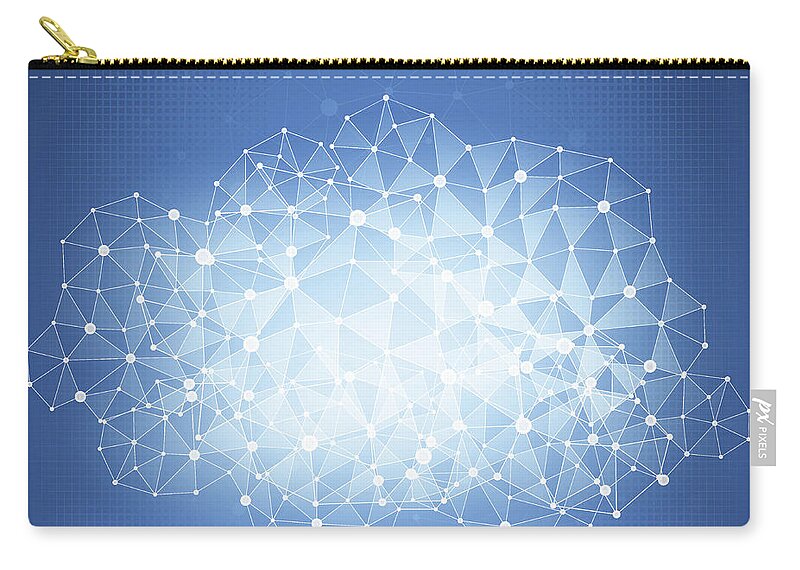 Internet Zip Pouch featuring the digital art Technology Background by A-r-t-i-s-t