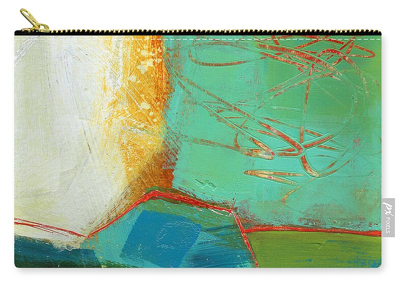 4x4 Zip Pouch featuring the painting Teeny Tiny Art 110 by Jane Davies